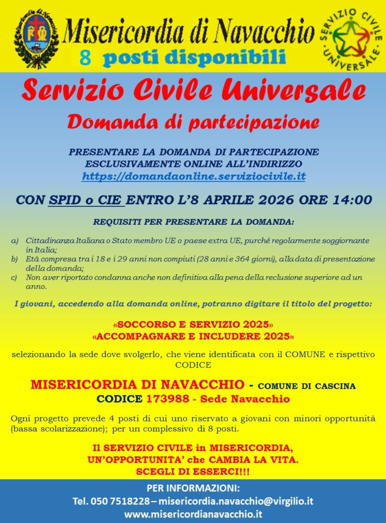 Servizio Civile Universale Bando 2025