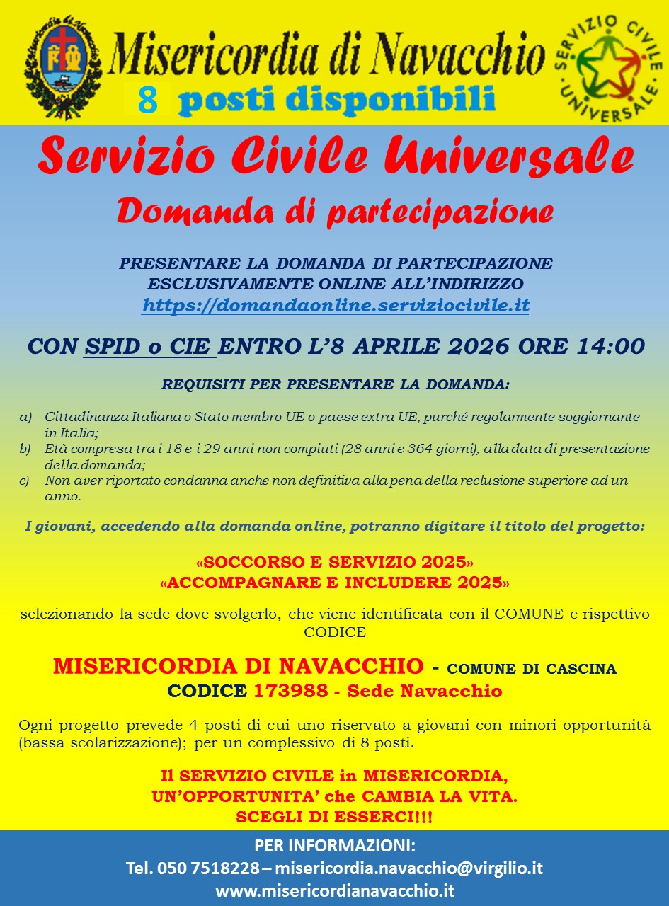 Servizio Civile Universale Bando 2025